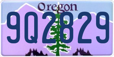 OR license plate 9Q2829