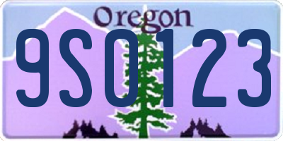 OR license plate 9S0123