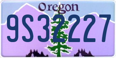 OR license plate 9S32227