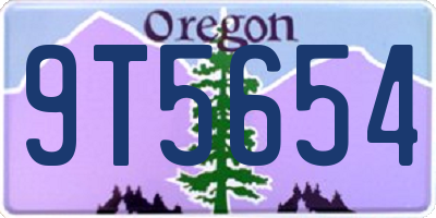 OR license plate 9T5654