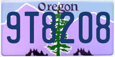 OR license plate 9T8208