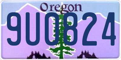 OR license plate 9U0824