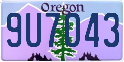 OR license plate 9U7043