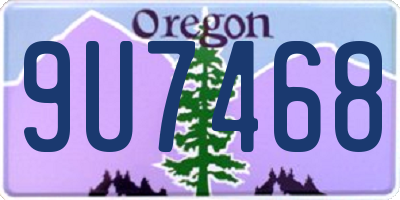 OR license plate 9U7468