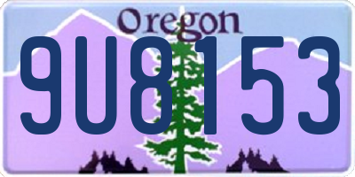 OR license plate 9U8153