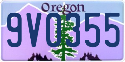 OR license plate 9V0355