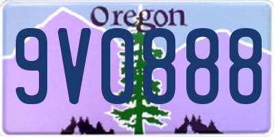 OR license plate 9V0888