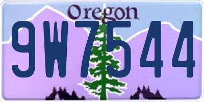 OR license plate 9W7544