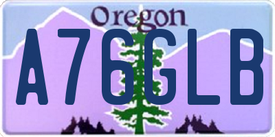 OR license plate A76GLB