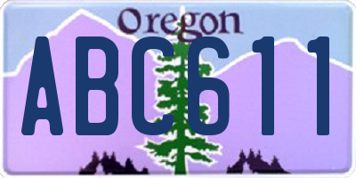 OR license plate ABC611