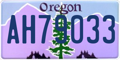 OR license plate AH79033