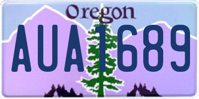 OR license plate AUA1689