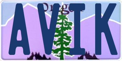 OR license plate AVIK