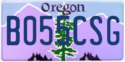 OR license plate B055CSG