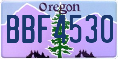 OR license plate BBF4530