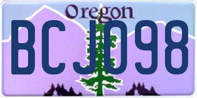 OR license plate BCJ098