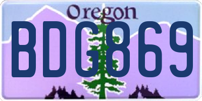 OR license plate BDG869