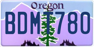 OR license plate BDMT780