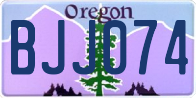 OR license plate BJJ074