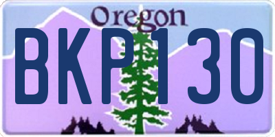 OR license plate BKP130