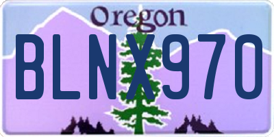 OR license plate BLNX970