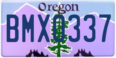 OR license plate BMX0337