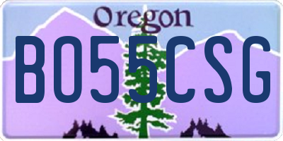 OR license plate BO55CSG