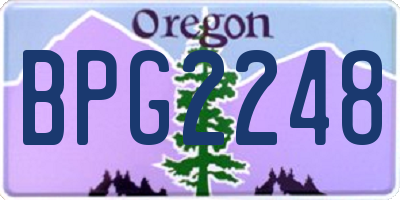 OR license plate BPG2248