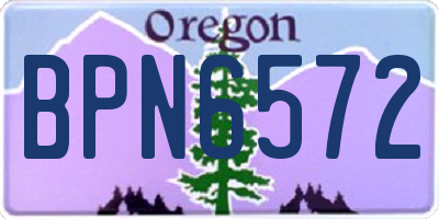 OR license plate BPN6572