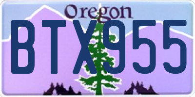 OR license plate BTX955