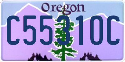 OR license plate C55310C