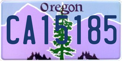 OR license plate CA15185