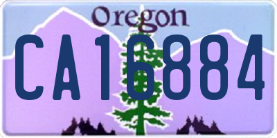 OR license plate CA16884