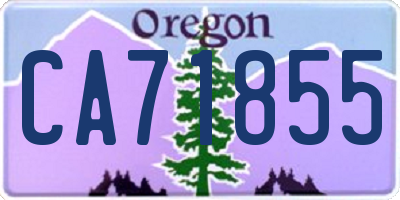 OR license plate CA71855