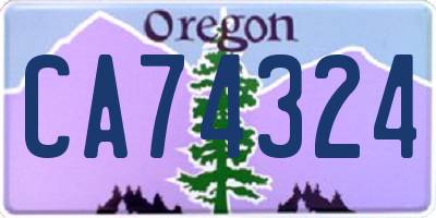 OR license plate CA74324