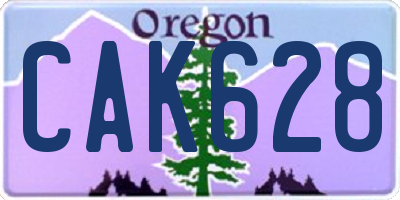 OR license plate CAK628