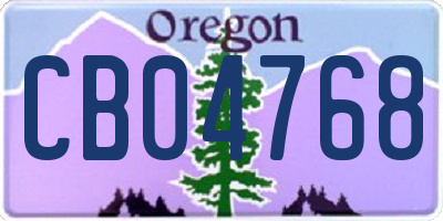 OR license plate CB04768