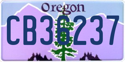 OR license plate CB36237