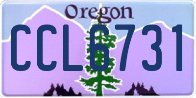 OR license plate CCL6731