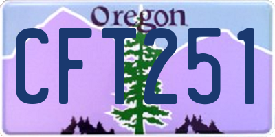 OR license plate CFT251