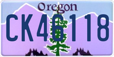 OR license plate CK46118