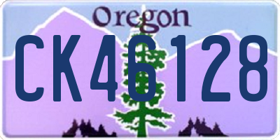 OR license plate CK46128