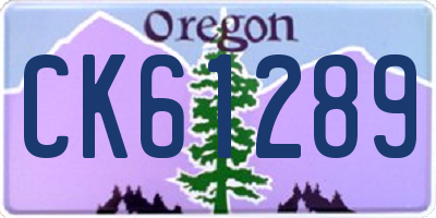 OR license plate CK61289