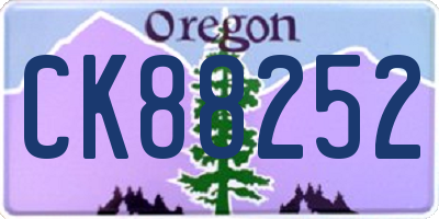 OR license plate CK88252