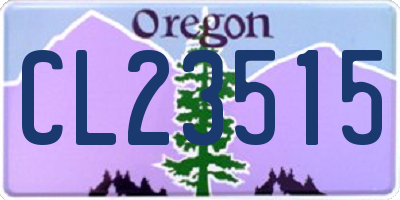 OR license plate CL23515