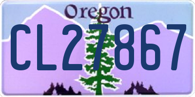 OR license plate CL27867