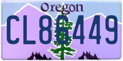 OR license plate CL86449