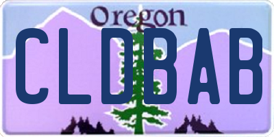 OR license plate CLDBAB