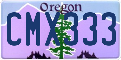 OR license plate CMX333