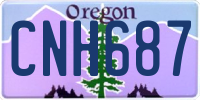 OR license plate CNH687